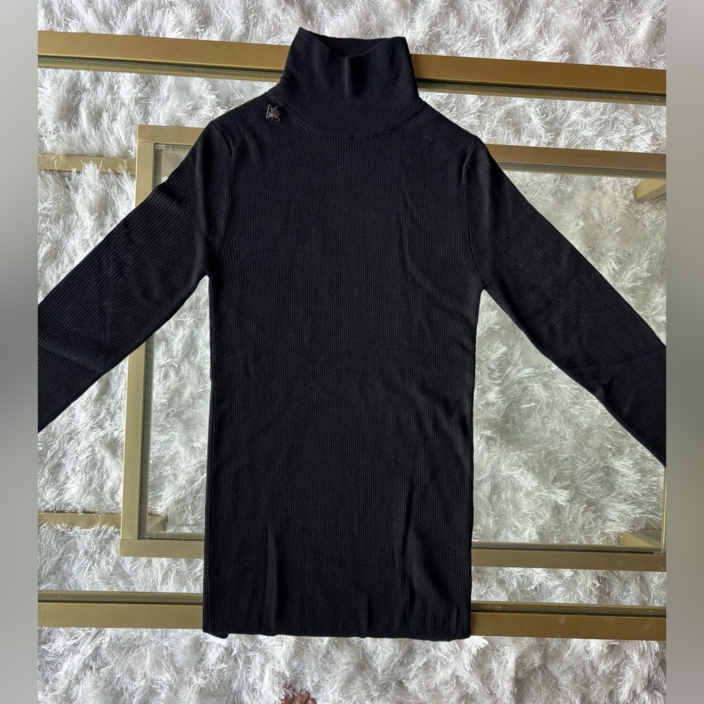 Prada women’s black wool longsleeve turtleneck size 36 small - Picture 5 of 10